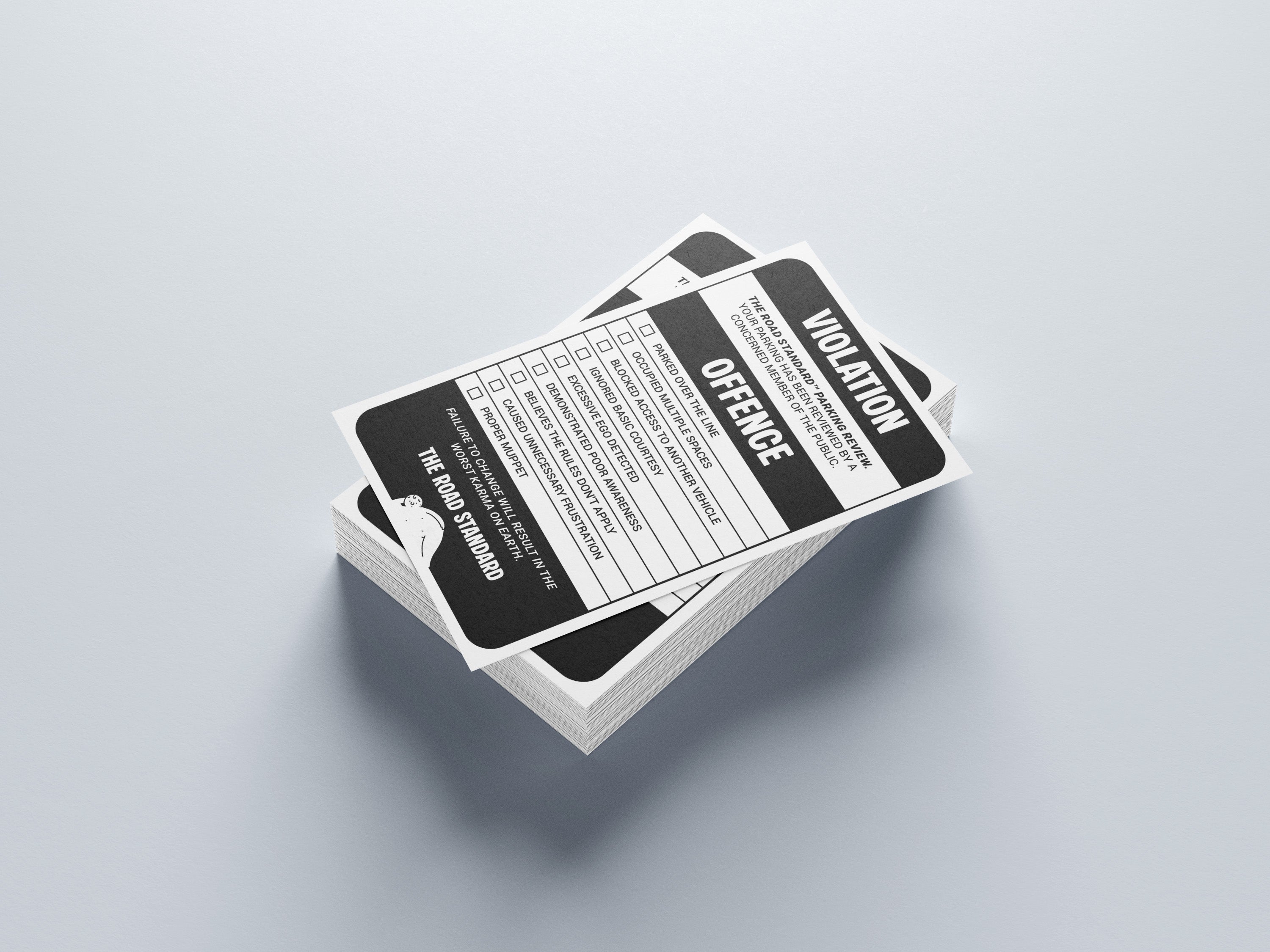 The Road Standard™ Offence Checklist Cards